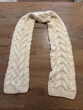 J.Crew Cream Cable Knit Women's Sweater Scarf GUC